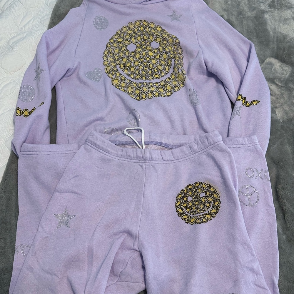 Lauren Moshi Purple Sweatshirt & Hoodie Set